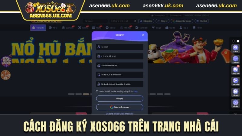 Cách đăng ký Xoso66 trên trang nhà cái