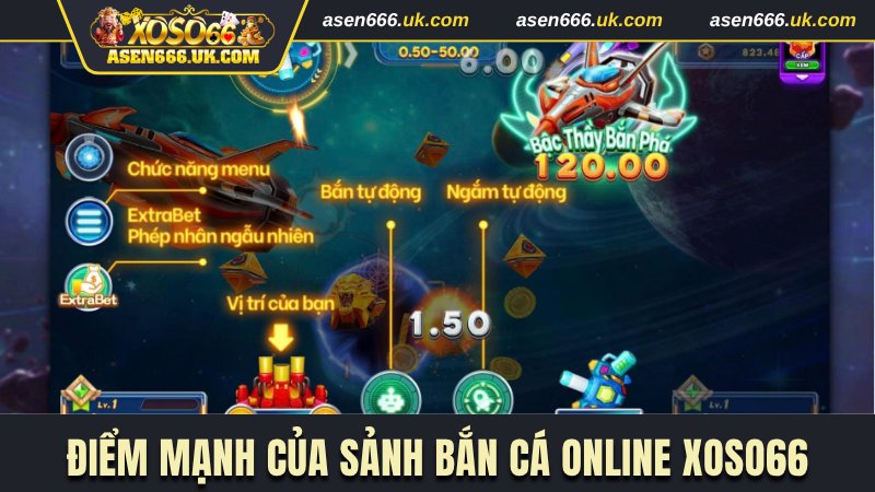 Điểm mạnh của sảnh bắn cá online Xoso66