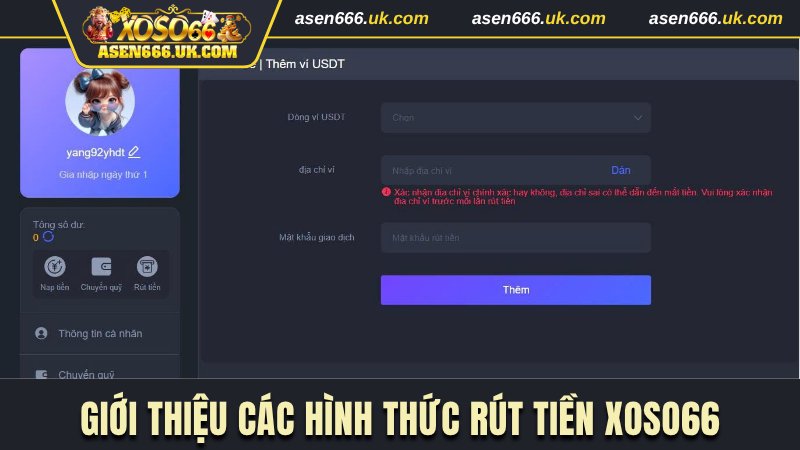 Giới thiệu các hình thức rút tiền Xoso66