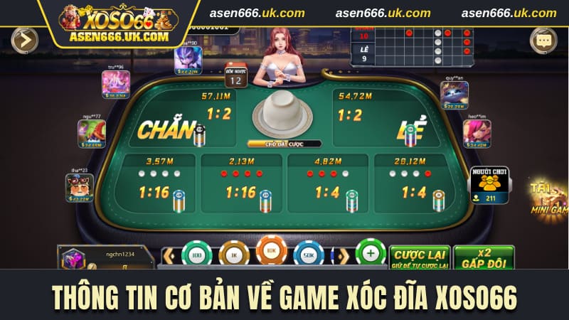Thông tin cơ bản về game xóc đĩa Xoso66