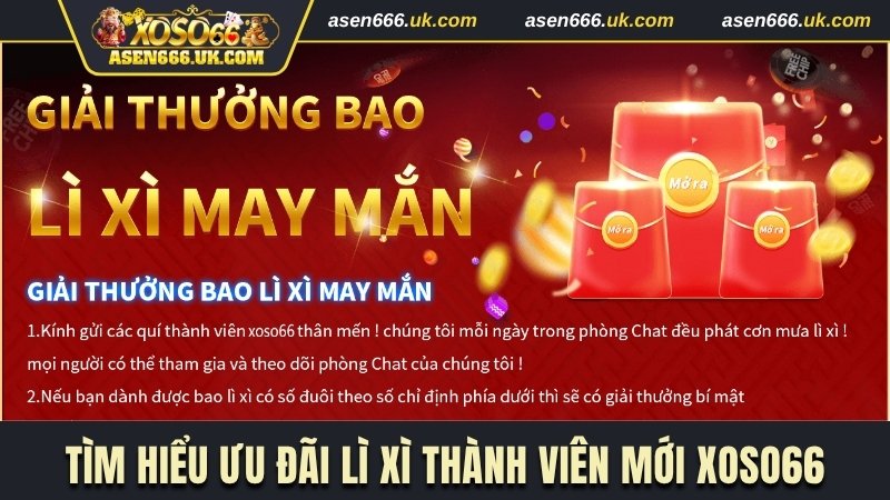 Tìm hiểu ưu đãi lì xì thành viên mới Xoso66