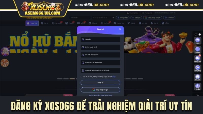 Đăng ký Xoso66